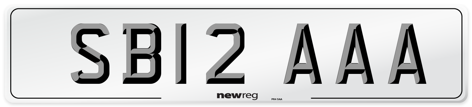 SB12 AAA Number Plate from New Reg